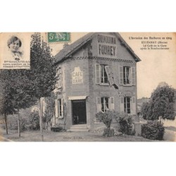 51 - ESTERNAY - SAN33260 - L'Invasion des Barbares en 1914 - Le Café de la Gare après le Bombardement