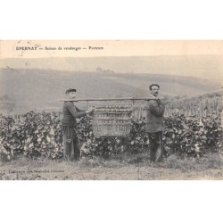 51 - EPERNAY - SAN30653 - scènes de Vendanges - Porteurs - Métier - Agriculture - Vigne