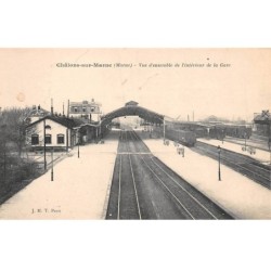 51 - Chalons sur Marne- SAN21769 - Vue d'ensemble de l'Intérieur de La Gare - Train