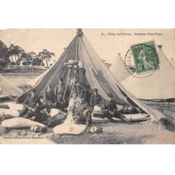 51 - CAMP DE CHALON - SAN24251 - Intérieur d'une Tente - Pli