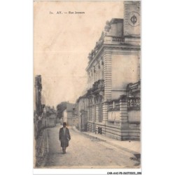 CAR-AACP8-51-0685 - AY - rue jeanson - Carte pliee vendue en l'etat