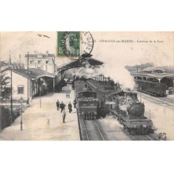 51 - CHALONS SUR MARNE - SAN51706 - Intérieur de la Gare - Train