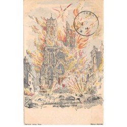 51 - REIMS - SAN43628 - Bombardement de la Cathédrale de Reims 1914