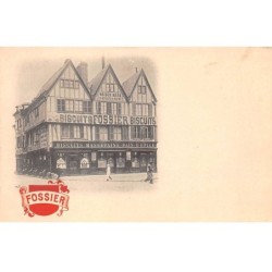 51 - n°87186 -reims- Magasin Biscuits Fossier - Publicité - Carte photo