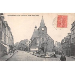 61 - TINCHEBRAY - SAN53043 - Place et Eglise Saint Rémy - Pli