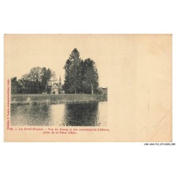 CAR-ADSP12-0757-61 - LA FERTE-FRESNEL - Vue du Bourg et des Communs du chateau - Prisse de la Piece d'eau