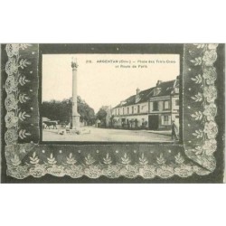 61.ARGENTAN.PLACE DES TROIS CROIX ET ROUTE DE PARIS