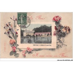 CAR-AAAP10-61-0703 - De FLERS je vous envoie ces fleurs - le château et le grand etang