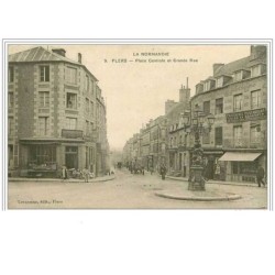 61.FLERS.PLACE CENTRALE ET GRANDE RUE.PATISSERIE RESTAURANT.GIBIER ET VOLAILLE