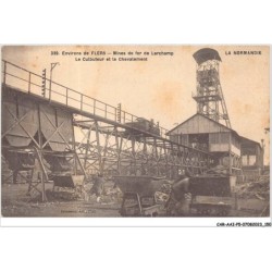 CAR-AAIP5-61-0451 - Environs de FLERS - Mine de fer de Larchamp - Le Culbuteur et le Chevalement - Mine