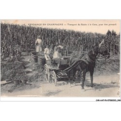 CAR-AAFP6-51-0482 - vendange en champagne - transport du raisin à la cuve pour être pressure - Agriculture
