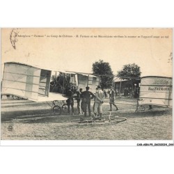 CAR-ABNP9-0826-51 - l'aéroplane farman au camp de CHALONS