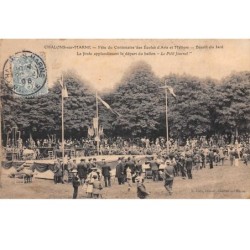 51. n° 54962.chalons sur marne.fete du centenaire des écoles arts et métiers.bassin du jard.départ du ballon