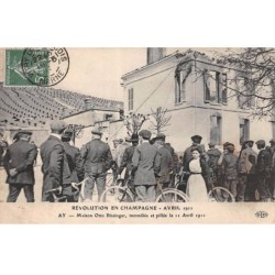 51 - AY - SAN37417 - Maison Otto Bissinger, incendiée et pillée le 11 avril 1911