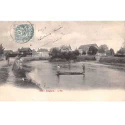 51 .n° 107316 . anglure .l ile .barque .