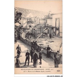 CAR-AAWP5-51-0406 - AY - ruines de la maison de ayola - incendiée