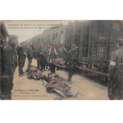 51 .n° 108556 . chalons sur marne . train .transport de blesses .guerre 1914 1915 .