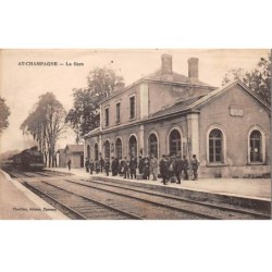 51.AM17228.Ay en Champagne.Gare.Train