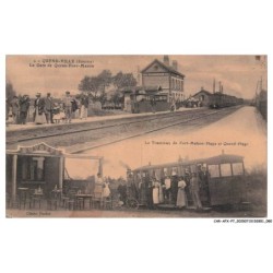 CAR-AFXP7-0343-80 - QUEND - Ville - La gare de quend-fort-mahon - Le tramway de fort-mahon - Plage - Vendue en etat