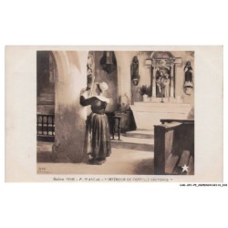 CAR-AFCP5-0229-PEINTRE - Salon 1910 - P-pascal - Intérieur de chapelle bretonne
