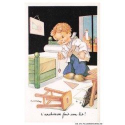 CAR-AFAP18-0881-ILLUSTRATEUR - GOUGEON - L'architecte fait son lit