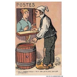 CAR-AFAP19-0961-ILLUSTRATEUR - GRIFF - V'la - J voudrions envoyer c'fut d'cidre par la poste - Pour qu'il arrive pas vit