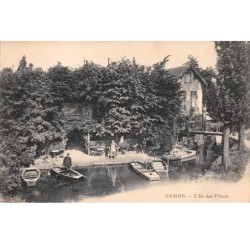 80 .n° 108975 . camon . barques .l ile des tilleuls .