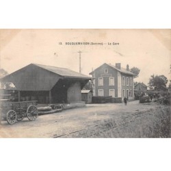 80 .n° 108993 . bouquemaison . la gare .vue d ensemble .