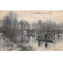 80 .n° 108978 . feuilleres . barque .les etangs .