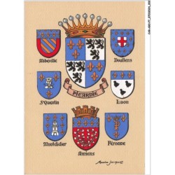 CAR-ABOP7-0573-80 - Les blasons des provinces et villes de france par Maurice Jacquez