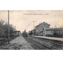 80 . n° 52349 . saint léger les domart . la gare. train
