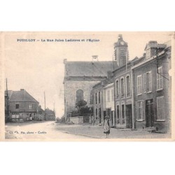 80 - SAN63162 - FOUILLOY - La Rue Jules Ladières et l' Eglise