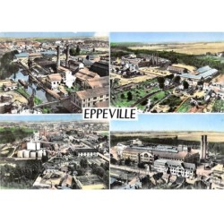 80 . n°sac10751 . EPPEVILLE . L'usine C.N.S.R, le port, vue générale . en avion au dessus de . cpsm 10X15 cm . LAPIE