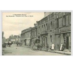 80.ESCARBOTIN.RUE CLEMENCEAU.CARREFOUR DE LA PLACE DU MARCHE.EPICERIE CENTRALE FARINOLE.GALERIES MODERNES.MEUBLES