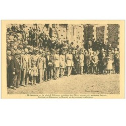 80.GRIVESNES.n°13671.LE GENERAL DEBENEY PRESIDENT DES FETES ENTOURE DES GENERAUX LASSON,ANDRIEU,DE RIENCOURT ET MAUREL.