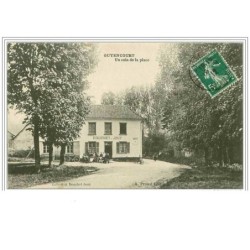 80.GUYENCOURT.UN COIN DE LA PLACE.CAFE EPICERIE DOUCHET-JOUY