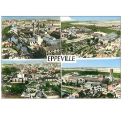80.EPPEVILLE.n°72.L'USINE C N S R.LE PORT.VUE GENERALE.CPSM.EN AVION AU DESSUS DE....