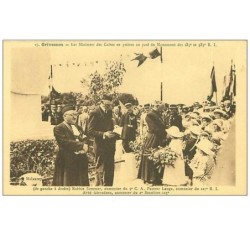 80.GRIVESNES.n°4724.LES MINISTRES DES CULTES EN PRIERES AU PIED DU MONUMENT DES 125e ET 325e RI