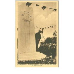 80.GRIVESNES.n°13676.LE MONUMENT DES 125 ET 325 R I VIENT D'ETRE DEVOILE PAR L'ADJUDANT ORVAT....