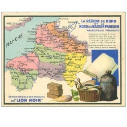 80.LA REGION DU NORD ET LE NORD DU BASSIN PARSIEN.n°65.PRINCIPAUX PRODUITS.CARTE ET LEGENDE