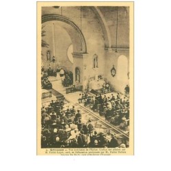 80.GRIVESNES.n°4725.VUE INTERIEURE DE L'EGLISE.L'OFFICE EST CELEBRE PAR M L'ABBE CAYET,CURE,ET L'ALLOCUTION PRONONCEE...