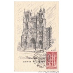 CAR-AHKP18-1036-80 - CACHET OBLITERATION - AMIENS - La cathédrale - Anniversaire de la libération de la ville - 1945