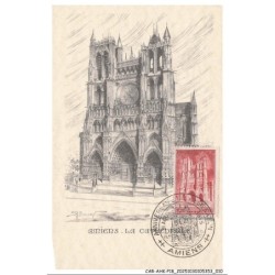 CAR-AHKP18-1037-80 - CACHET OBLITERATION - AMIENS - La cathédrale - Anniversaire de la libération de la ville - 1945