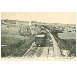 80.POIX.n°189.LE VIADUC (VUE SUR LA ROUTE D'ABBEVILLE).TRAIN