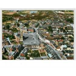 80.ROYE.VUE AERIENNE.PLACE CENTRALE.CPSM.