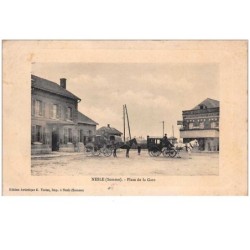 80 . n° 49966 . nesle. place de la gare