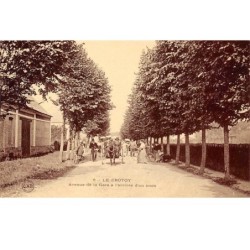 80 . n°53133 . LE CROTOY. avenue de la gare à l'arrivée d'un train