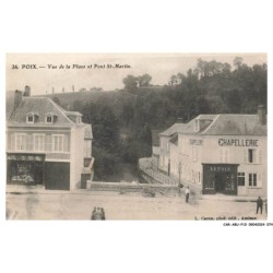CAR-ABUP10-0878-80 - POIX - Vue de la place et pont saint-martin