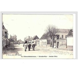 80.VILLERS BRETONNEUX.GRANDE RUE.ANCIENS OBRY.ATTELAGES.