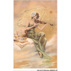 CAR-AASP1-0008 - ILLUSTRATEUR - Dame jouant un violon
